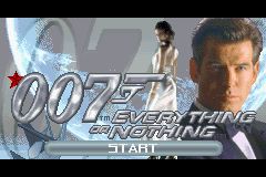 007: Nightfire title screen for GameBoy Advance